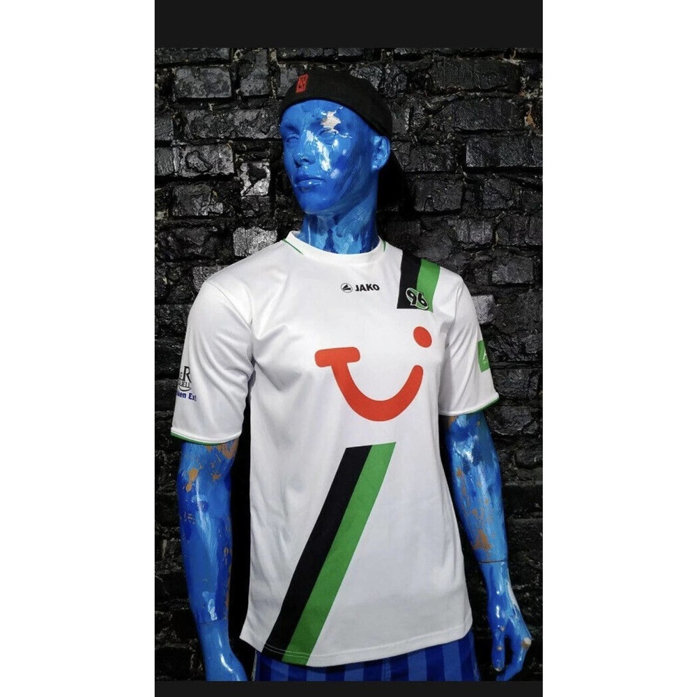 Hannover 96 Training Jersey Football Shirt White Jako Polyester Trikot Mens SZ M